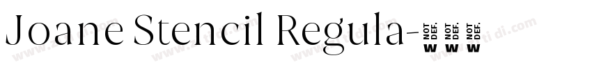 Joane Stencil Regula字体转换